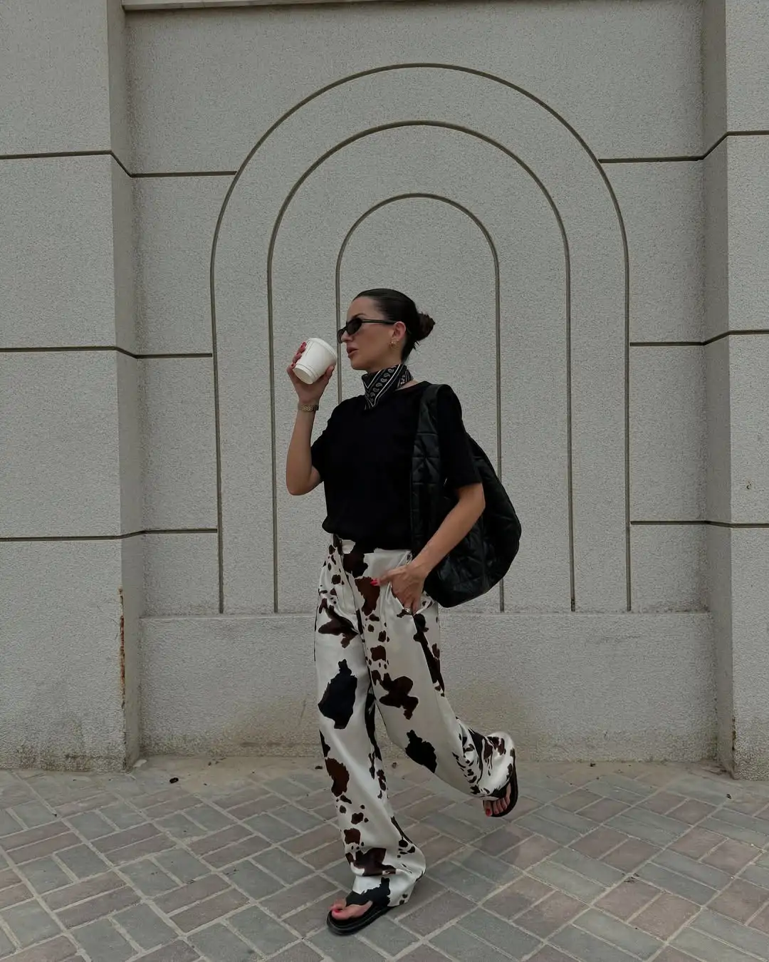 pantalones anchos estampados