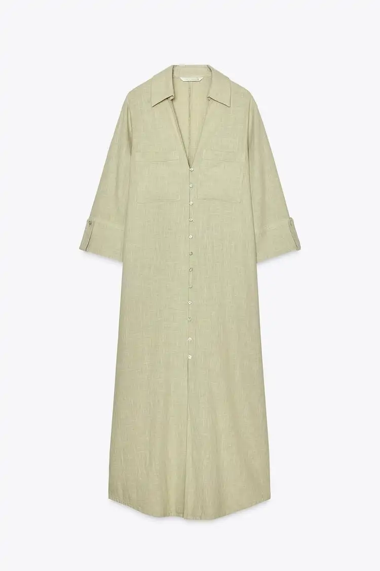 Vestido camisero zara