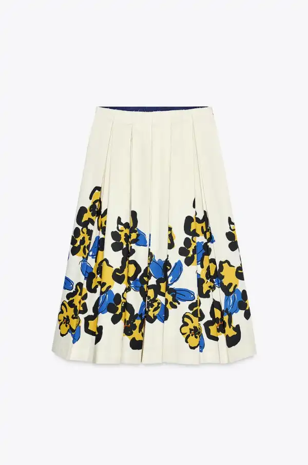 Falda estampada tablas