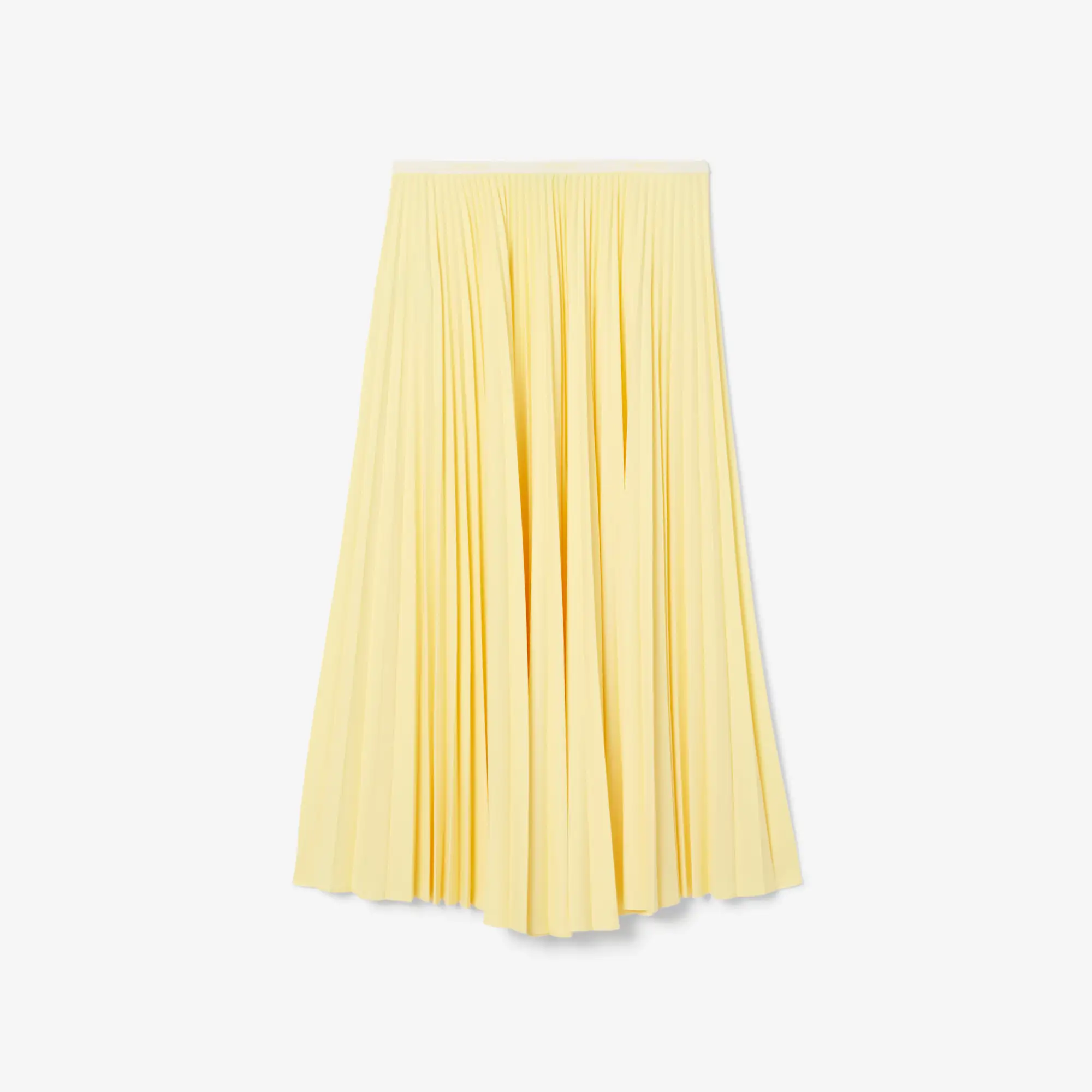 Falda midi plisada con cintura elástica