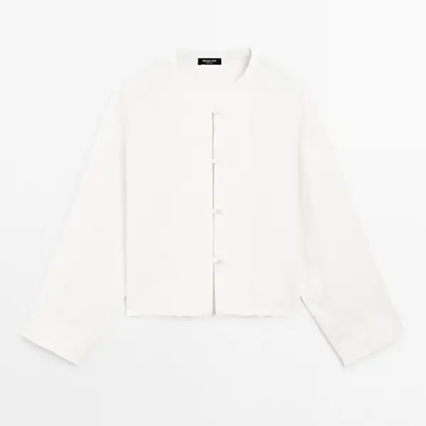 Blusa lino de Massimo Dutti