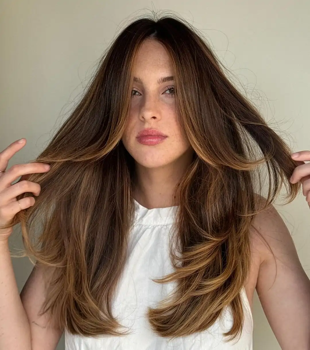 balayage morenas pelo liso 