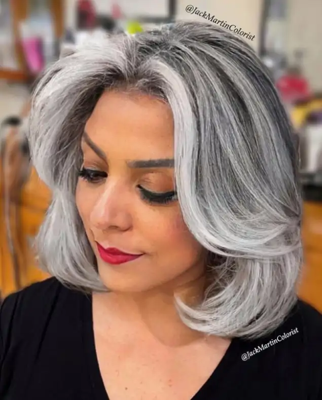 Long bob con canas