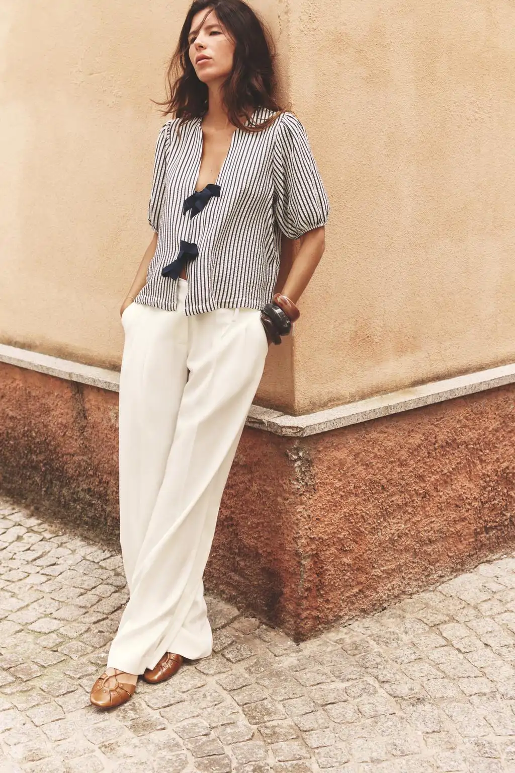 blusa lazos