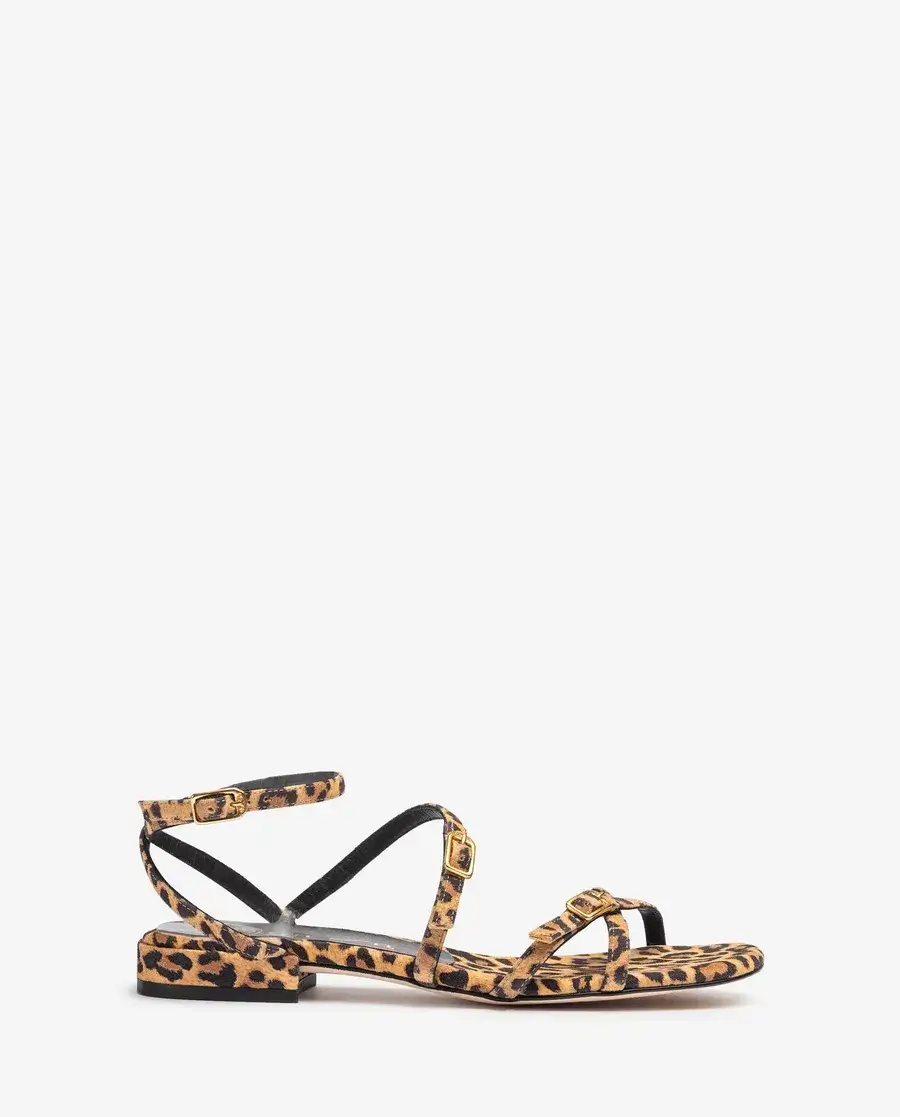 Sandalia con print animal