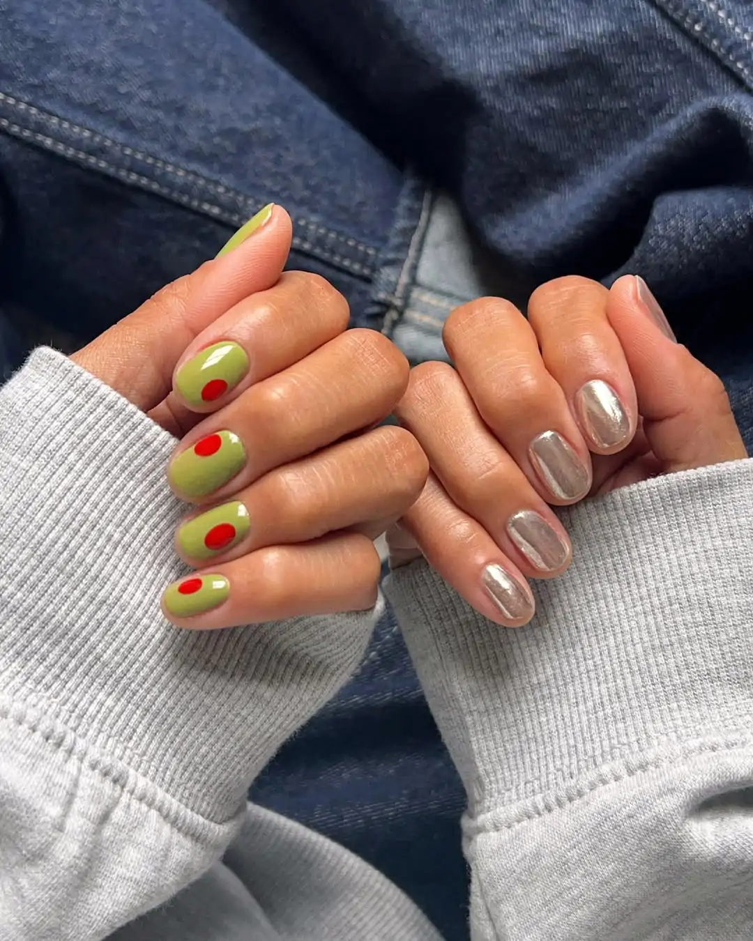 uñas aceituna
