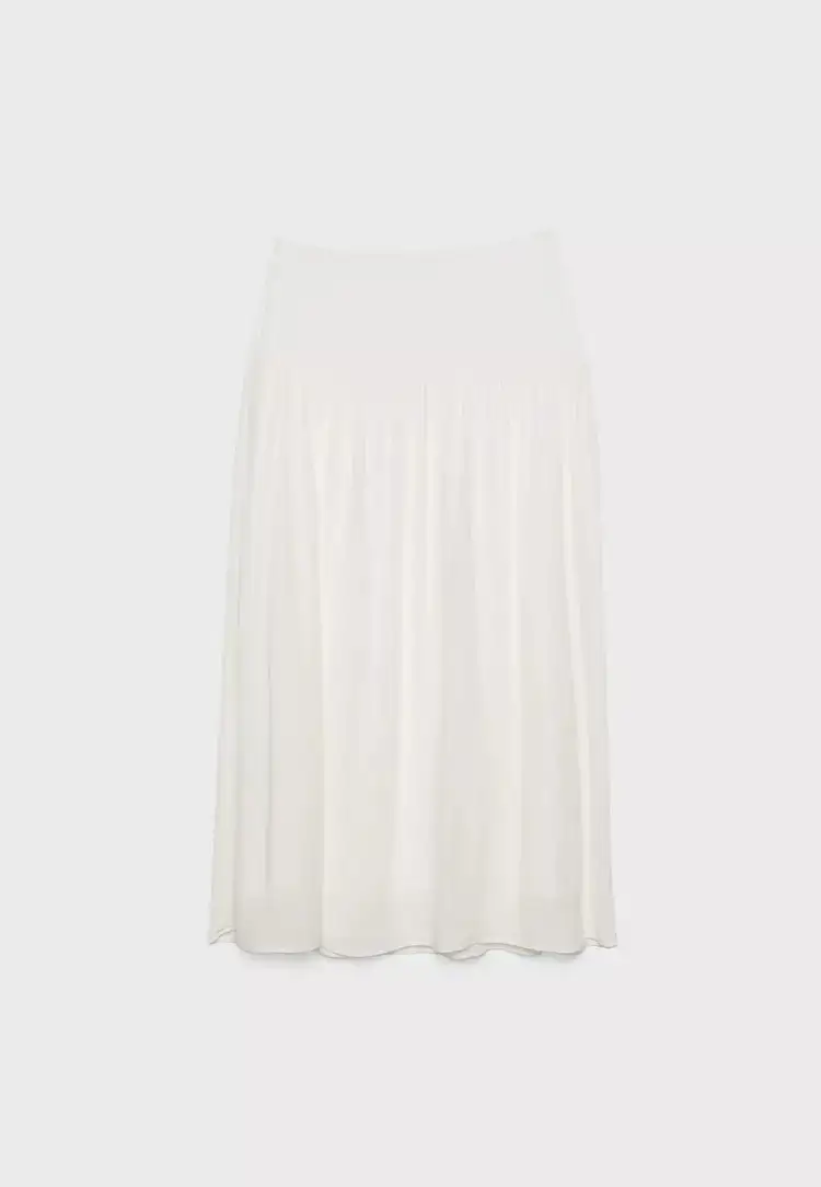 Falda blanca larga
