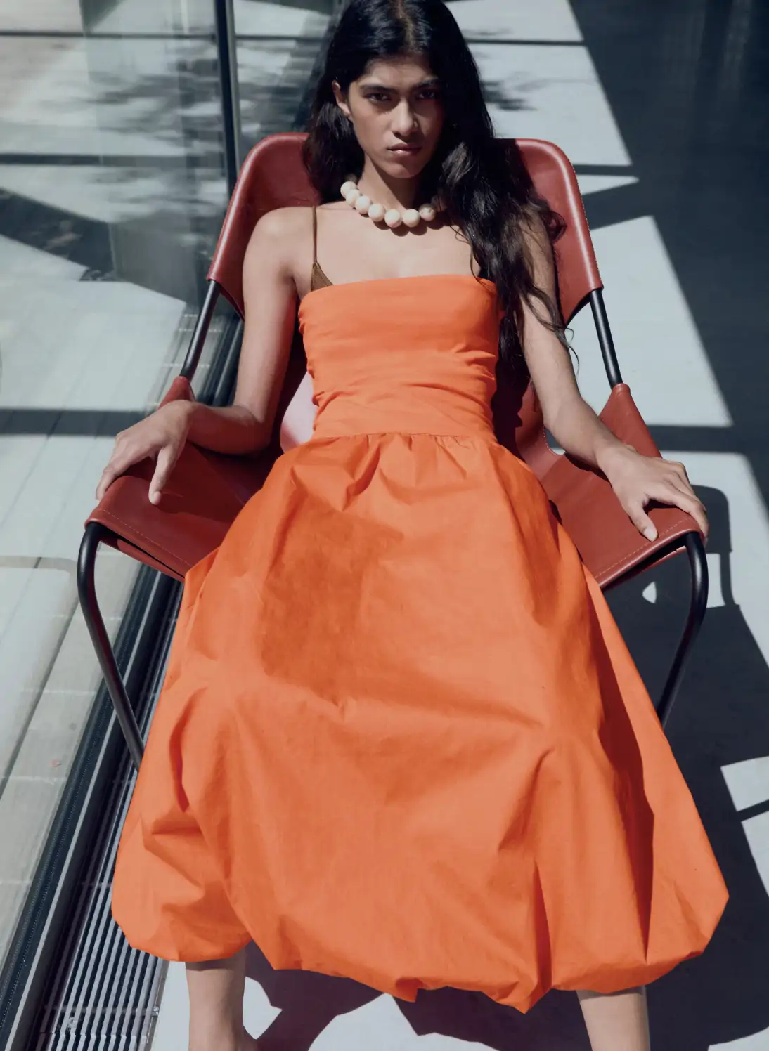 Vestido midi de algodón