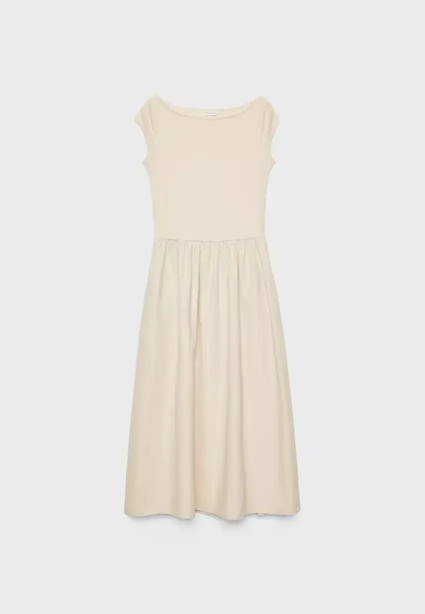 Vestido midi combinado