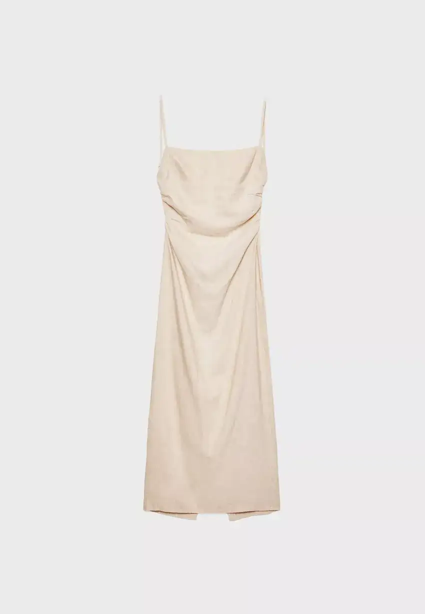 Vestido midi de lino