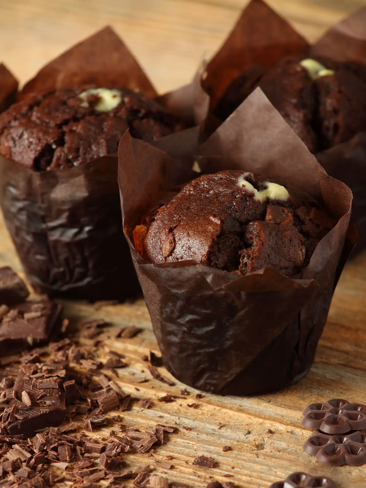 Muffins de chocolate negro