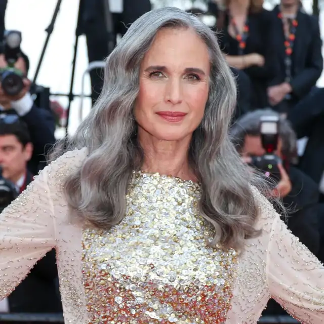 Andie MacDowell (67 años):"Me siento impulsada a hacer ejercicio. Me encanta el hot yoga o asistir a una clase de spinning. Me siento eufórica después"