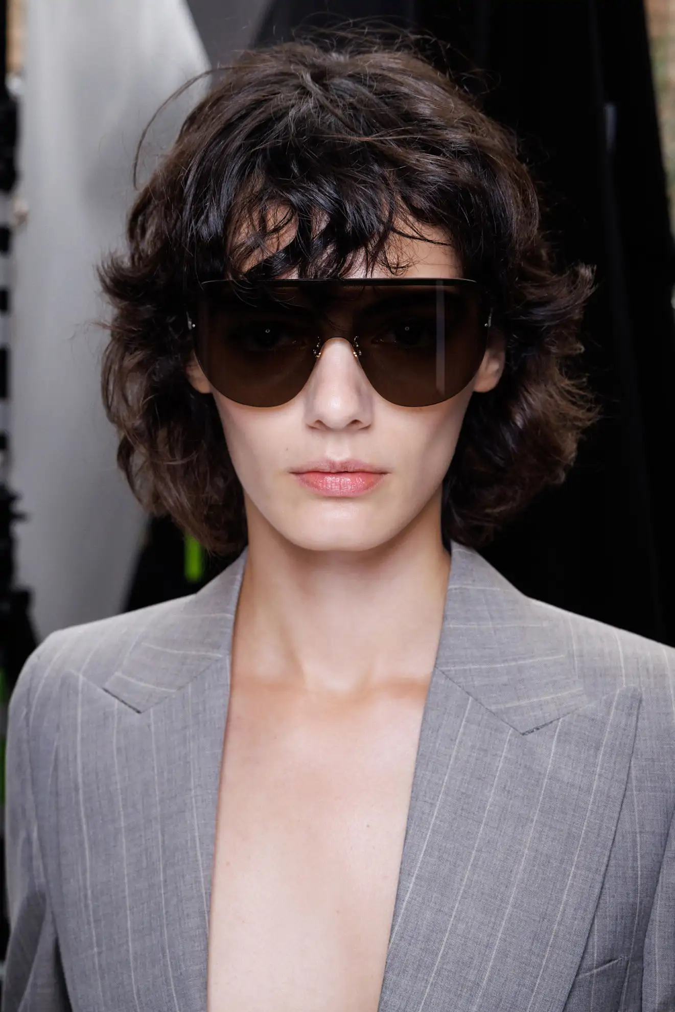 Curly bob con flequillo