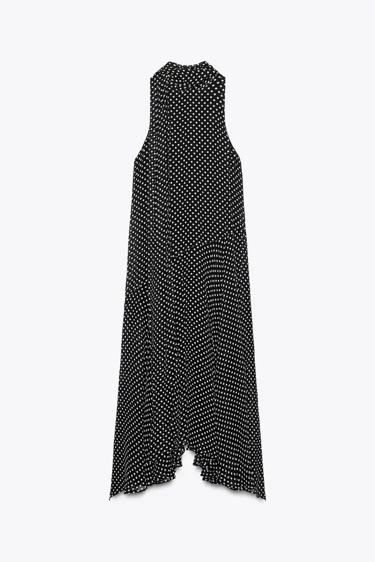 Vestido halter lunares