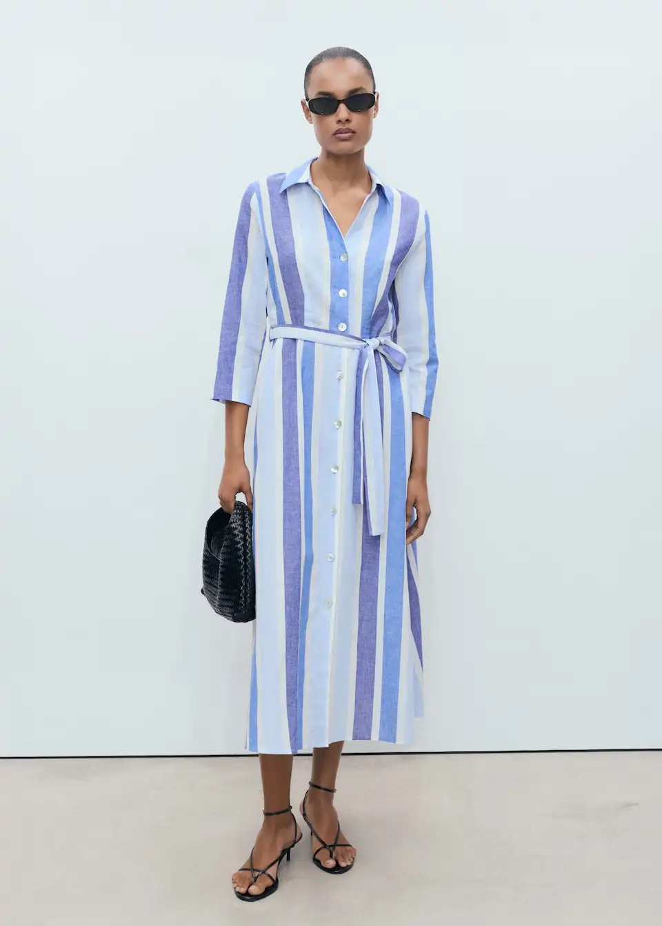 Vestido con estampado rayas