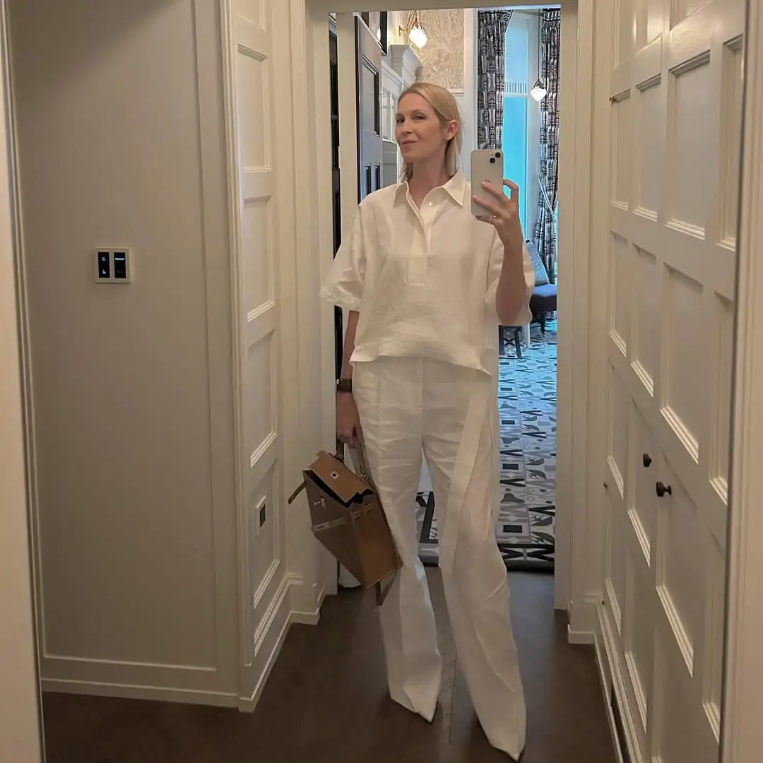 camisa blanca - pantalón lino