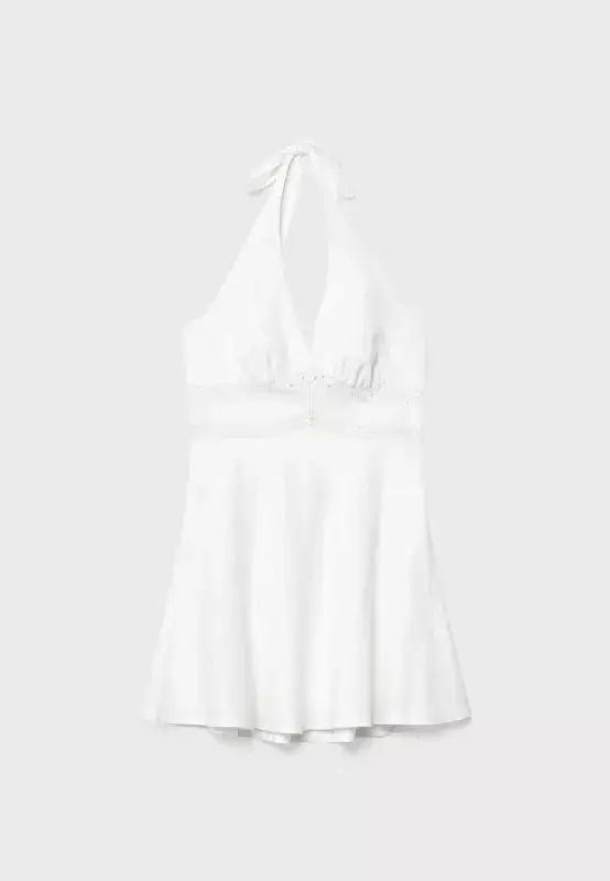Vestido lino mini blanco