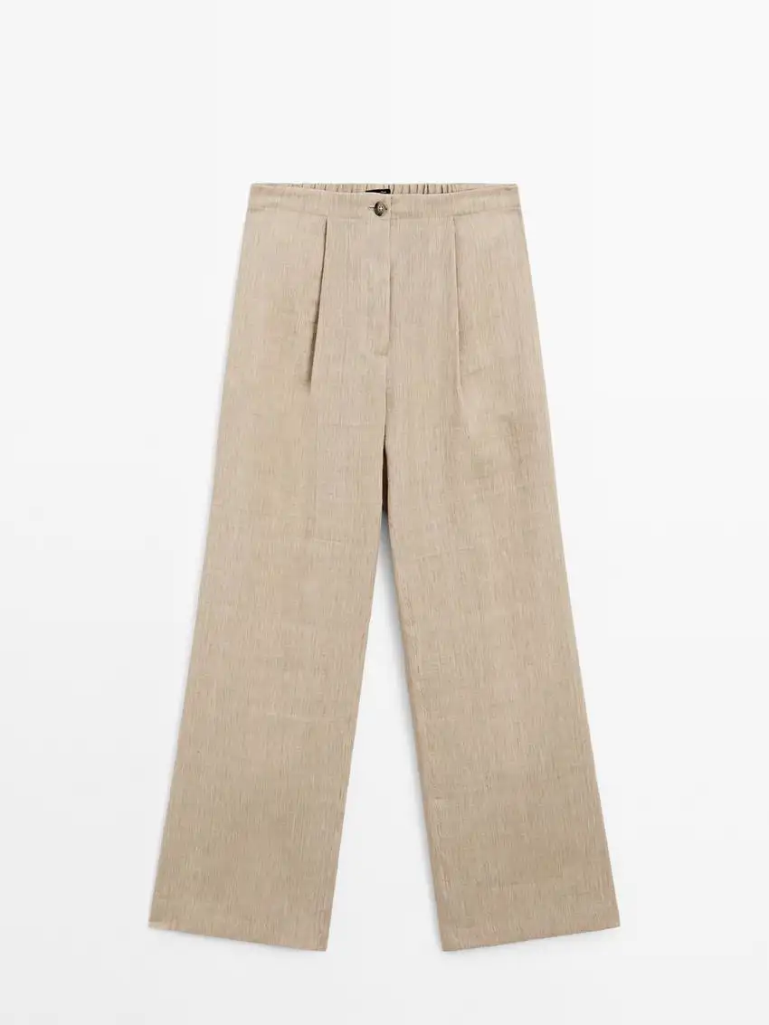 Pantalones traje lino