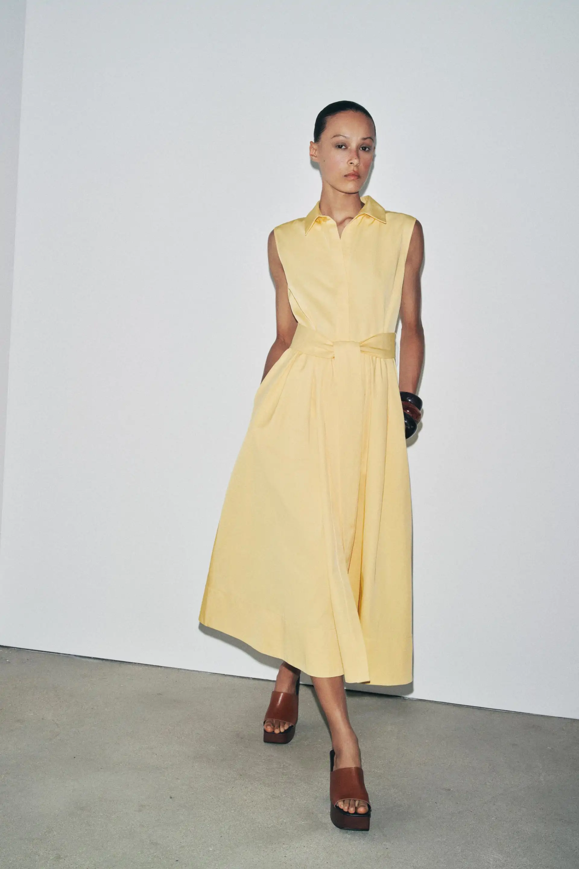 VESTIDO CAMISERO CINTURÓN ZW COLLECTION