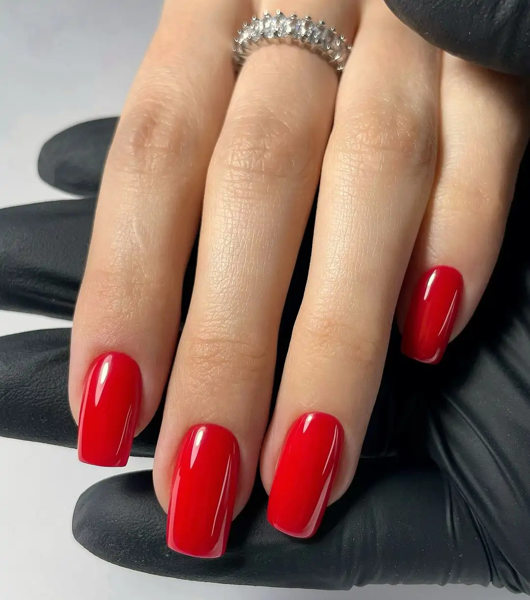  Uñas rojas sencillas