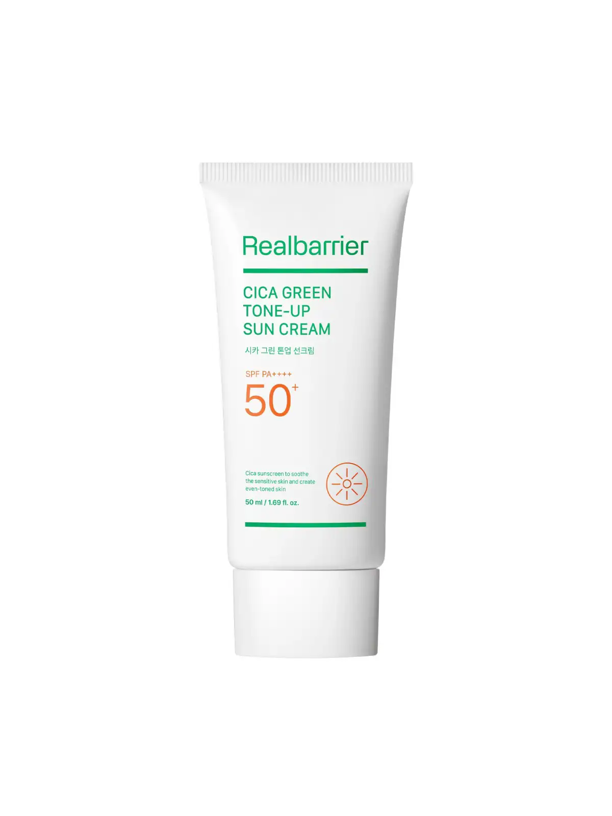 cica green tone up sun cream