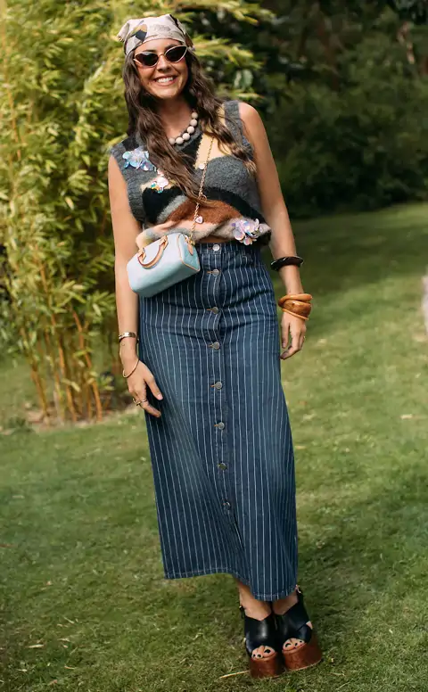 Las 10 faldas vaqueras largas de H&M más elegantes del otoño-invierno